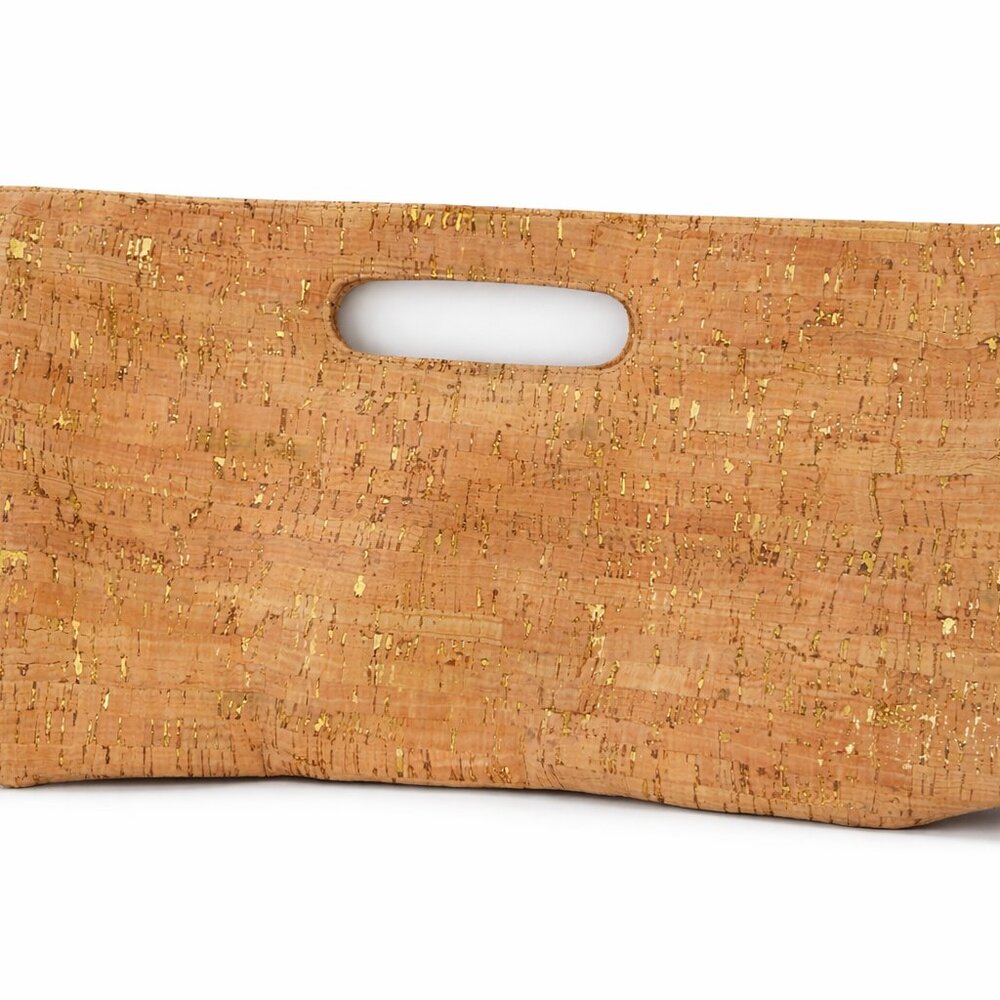 JJ Winters Cork Clutch with Gold Fleck Detail – Boho Chic Statement Bag